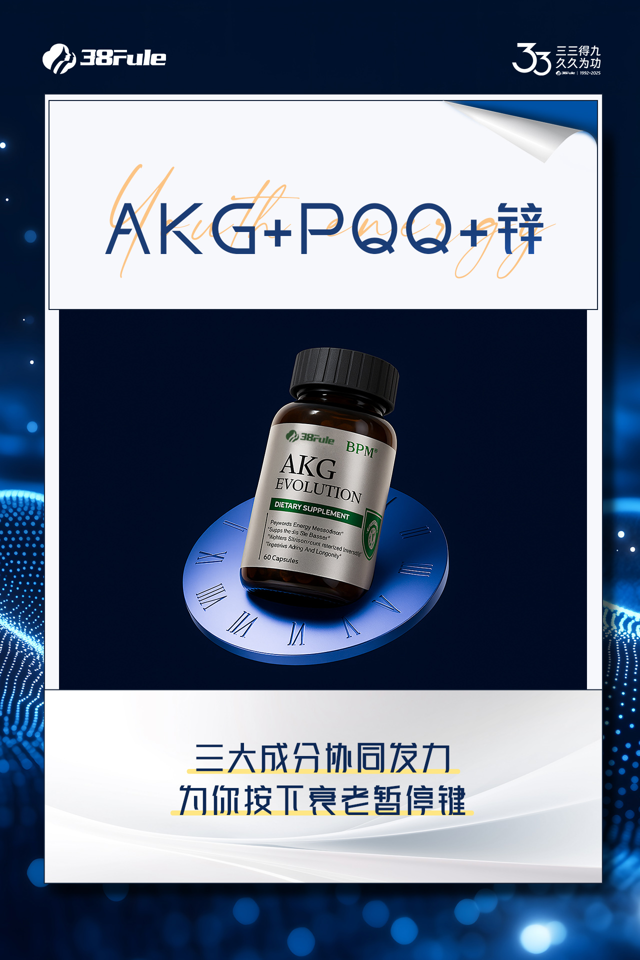 抗衰新突破AKG（PQQ版）— 焕活你的青春